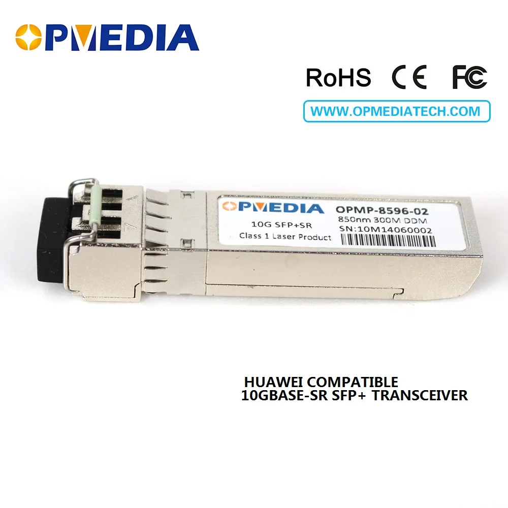 Free shipping!10GBASE-SR transceiver,10G 850nm 300m SFP+ optical module with duplex LC connector and DDM,compatible with Huawei