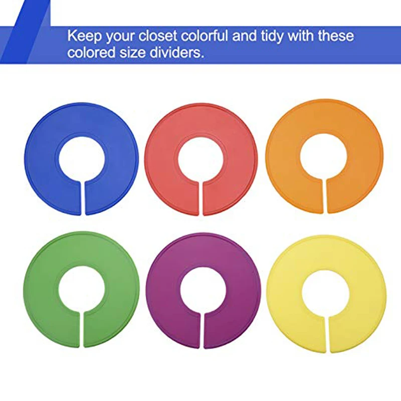 24pcs Wardrobe Dividers for Clothes, Colorful Plastic Size Divider for Sorting Clothes, DIY Size Marker Reusable Separators