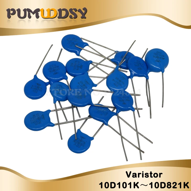 20PCS Piezoresistor Varistor Series 7D 10D 14D 7D151K 7D220K 10D101K 10D330K 14D471K 14D220K 7D431K 10D621K 10D561K Resistor