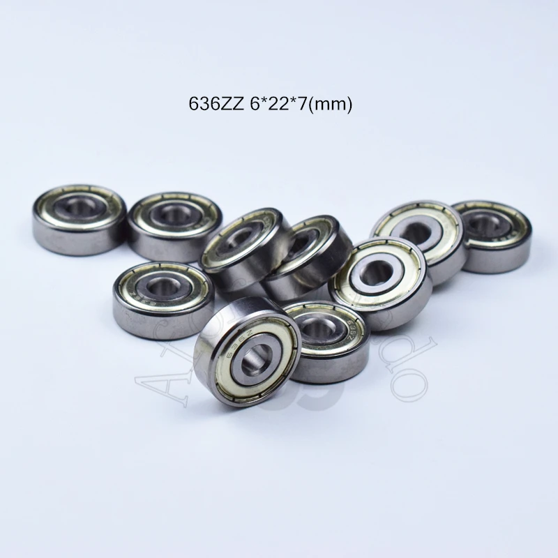 

Bearing 10pcs 636zz 6*22*7(mm) chrome steel Metal sealed High speed Mechanical equipment parts