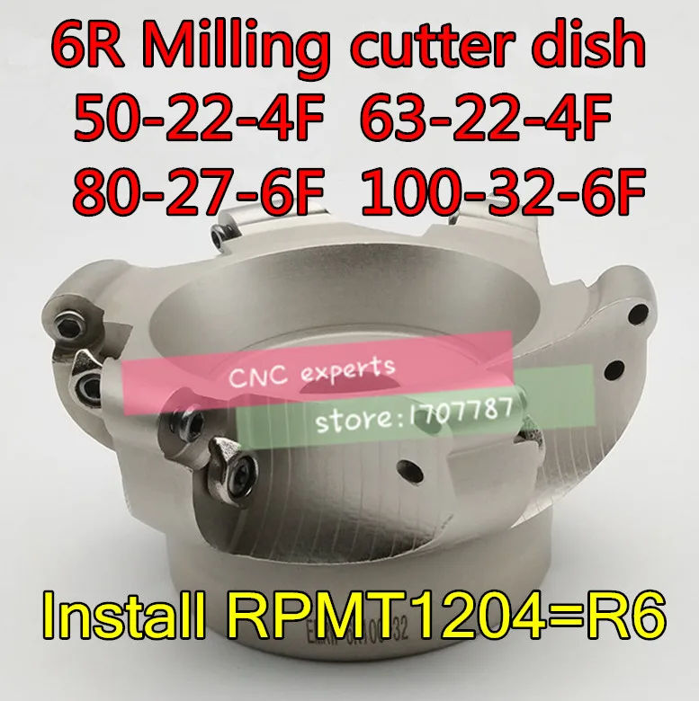 EMR6R 50-22-4F 63-22-4F 80-27-6F 100-32-6F CNC R6 Pelat Pemotong Penggilingan Menginstal RPMT1204 Sisipan Karbida Gratis Pengiriman