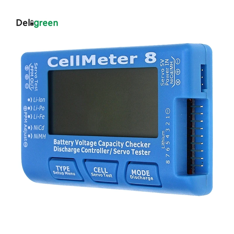 AOK CellMeter 8 without background light or Discharge Multifunctional Digital Power Servo Checker Tester 2S-8S 8M RC Parts