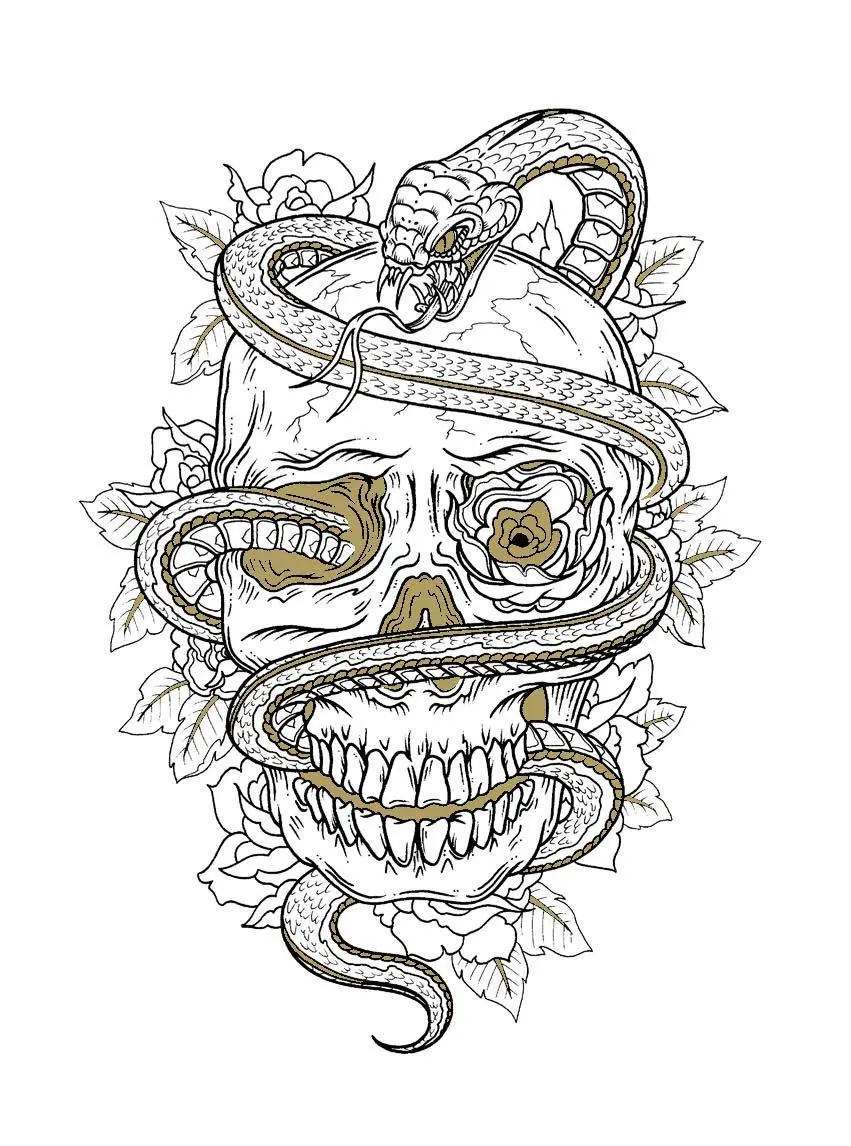 Tattoo Coloring Book for Adults, Color Pen, Lápis Drawing Book, Tattoo Painting Tutorial, Tutorial de estudantes