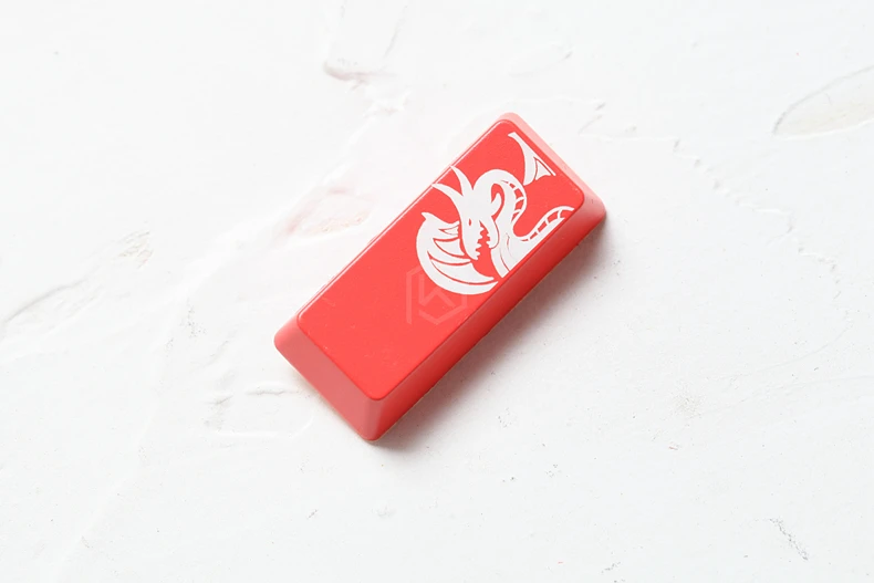 Novelty Shine Through Keycaps ABS Etched, Shine-Through dragon black red for custom mechanical keyboard enter 2.25u