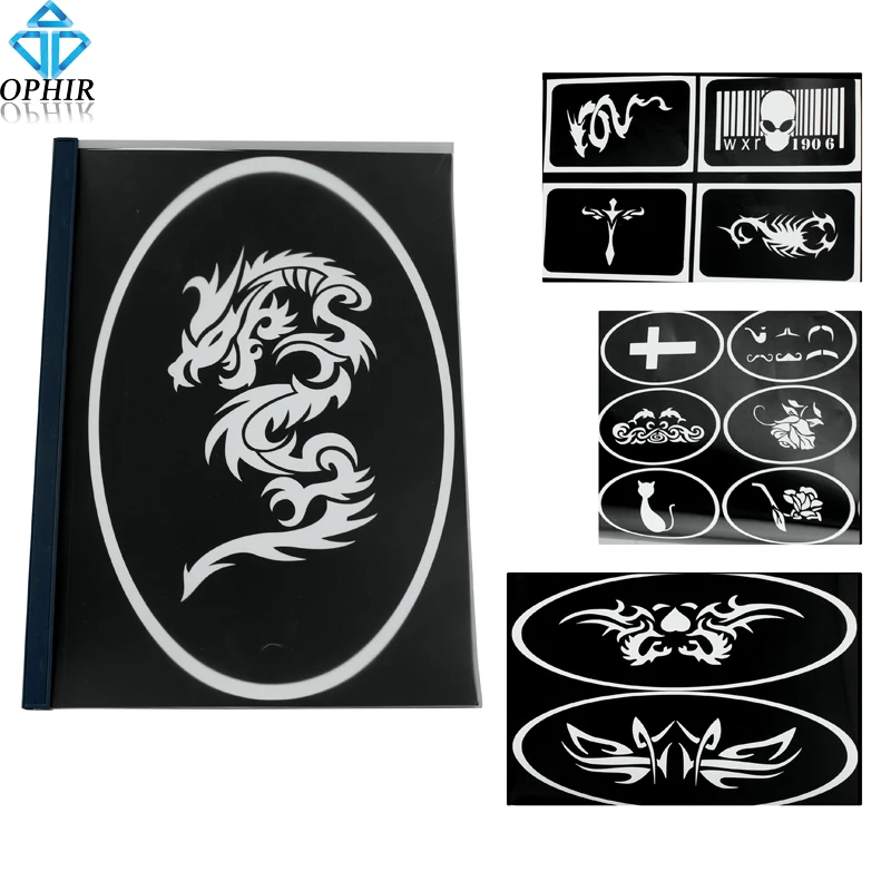 أوفير البخاخة الإستنسل الحناء الوشم المؤقت البخاخة الجسم الطلاء الإستنسل 85 نمط الجسم الفن الطلاء تصميم TA102 #2