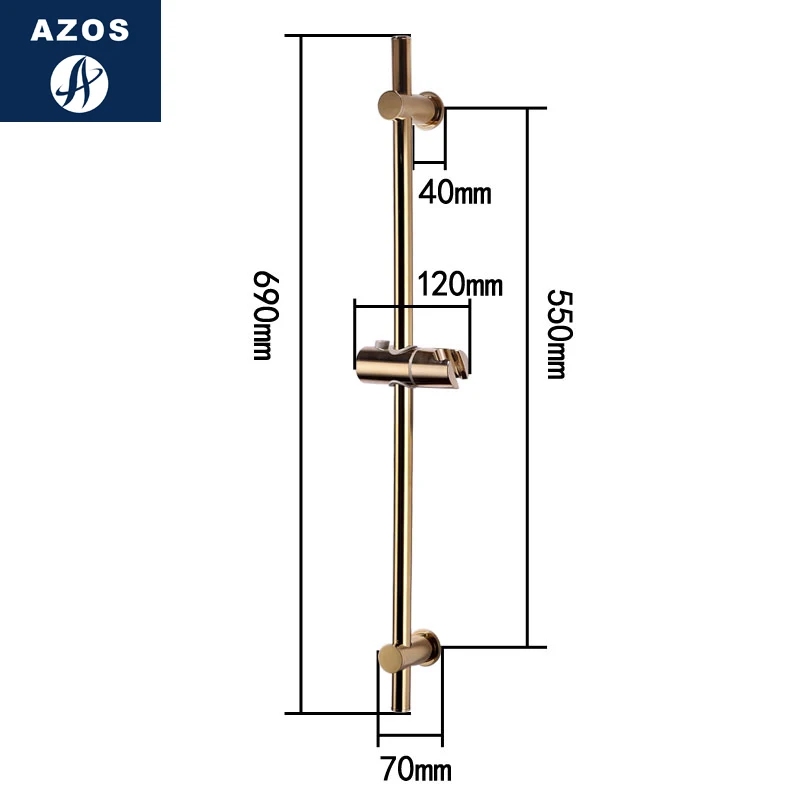 Imagem -06 - Azos-chuveiro de Sus304 Ti-pvd Ascensão e Outono Cinco Funções Suporte Rotativo Conveniente Banheiro Redondo Hssj02 Aço Inoxidável