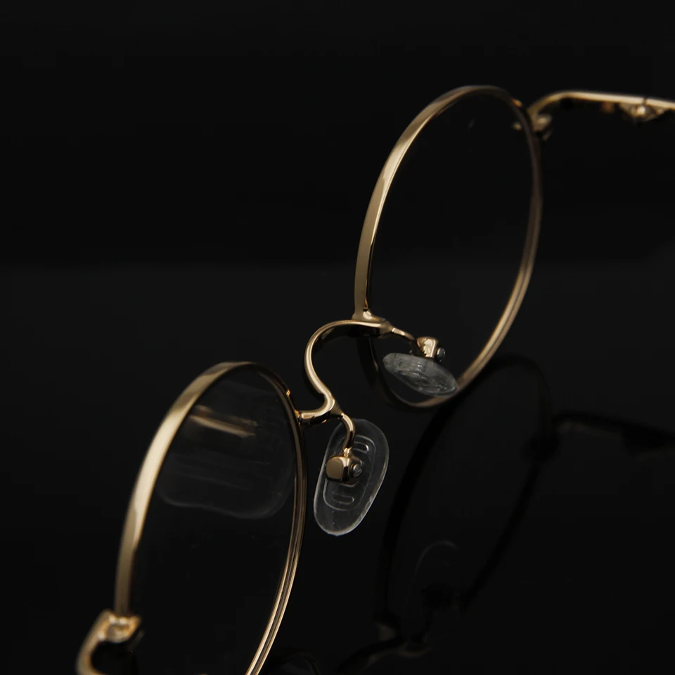 ESNBIE High Quality Alloy Metal Round Glasses Frame For Women Gold Men Vintage Oval Clear Lens Fashionable Spectacle Frames