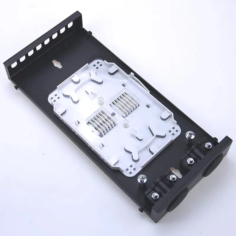 Caixa do painel de remendo da fibra ótica, caixa terminal em branco do SC de FTTH, 8 núcleos, SPCC, 8 portos, LC, DX, FTTX, ELINK preto, grosso, 1.0mm, 2 PCes