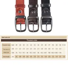 Men's Cowhide Leather Belt Vintage Style #6