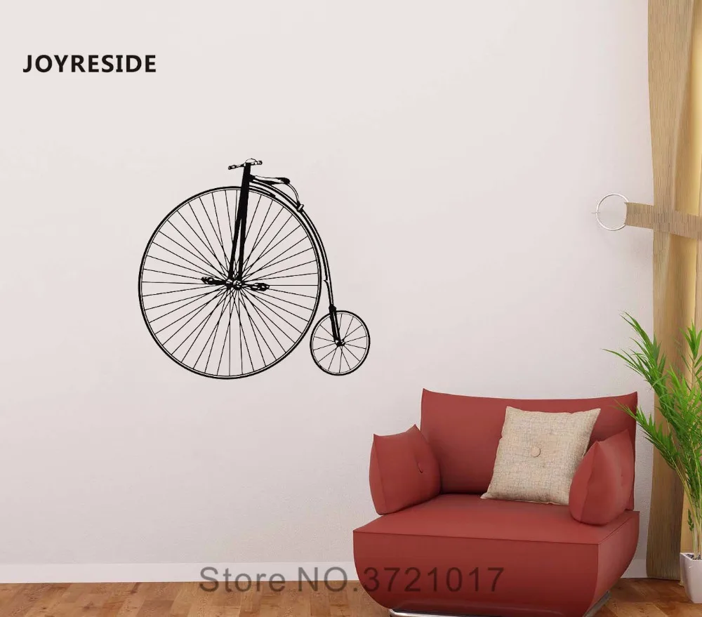 JOYRESIDE Clown Bicycle Wall Circus Bike Sport Decal Vinyl Sticker Home Decor Kids Teen Room Living Room Bedroom Decoration A087