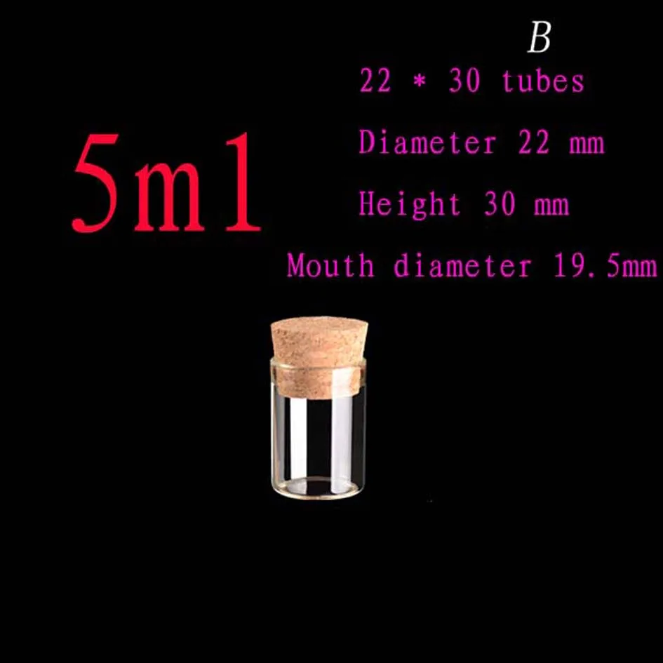50 قطعة/الوحدة 4 مللي 5 مللي 6 مللي 18 مللي 22 مللي أنبوب مختبر زجاجات القطر 22 مللي متر متمنيا زجاجة ، زجاجة قوارير للزينة