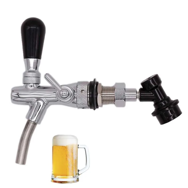 Adjustable Faucet with Ball Lock Quick Connecter keg disconnect For Beer Keg,homebrew kegging kit