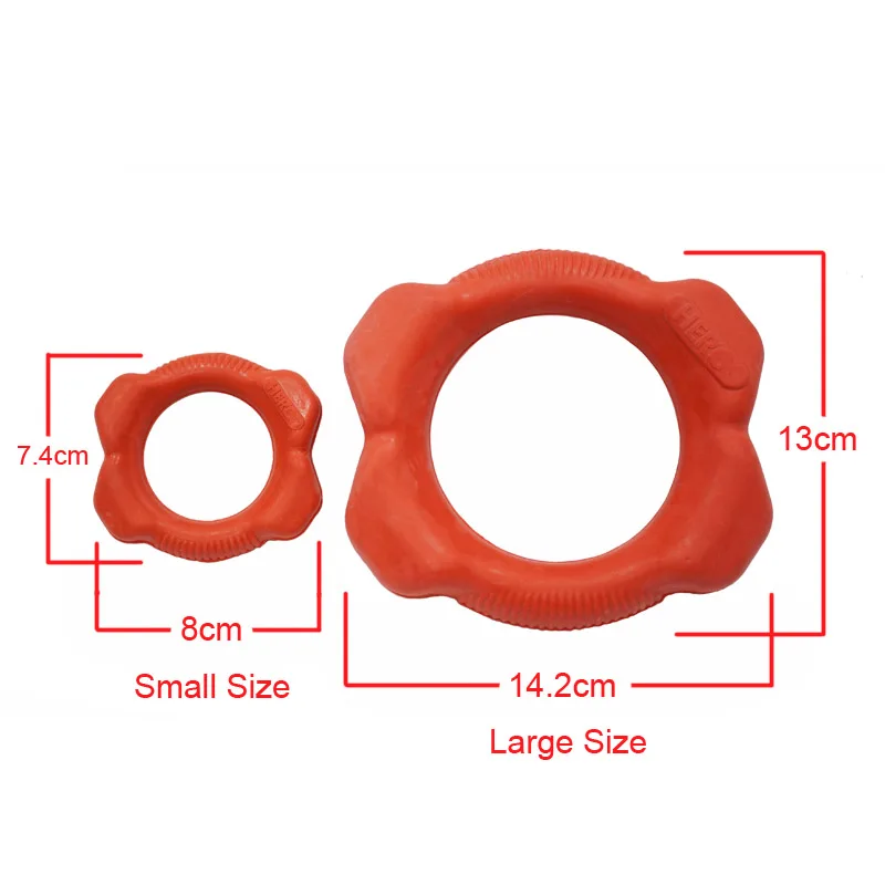 CAITEC Dog Toy Natural Rubber Ring Durable Bite Resistant Great for Tossing and Chasing 2 Sizes Suitable for Small to Large Dogs