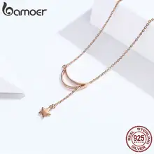 Silver Moon and Star Pendant Necklace for Women #4