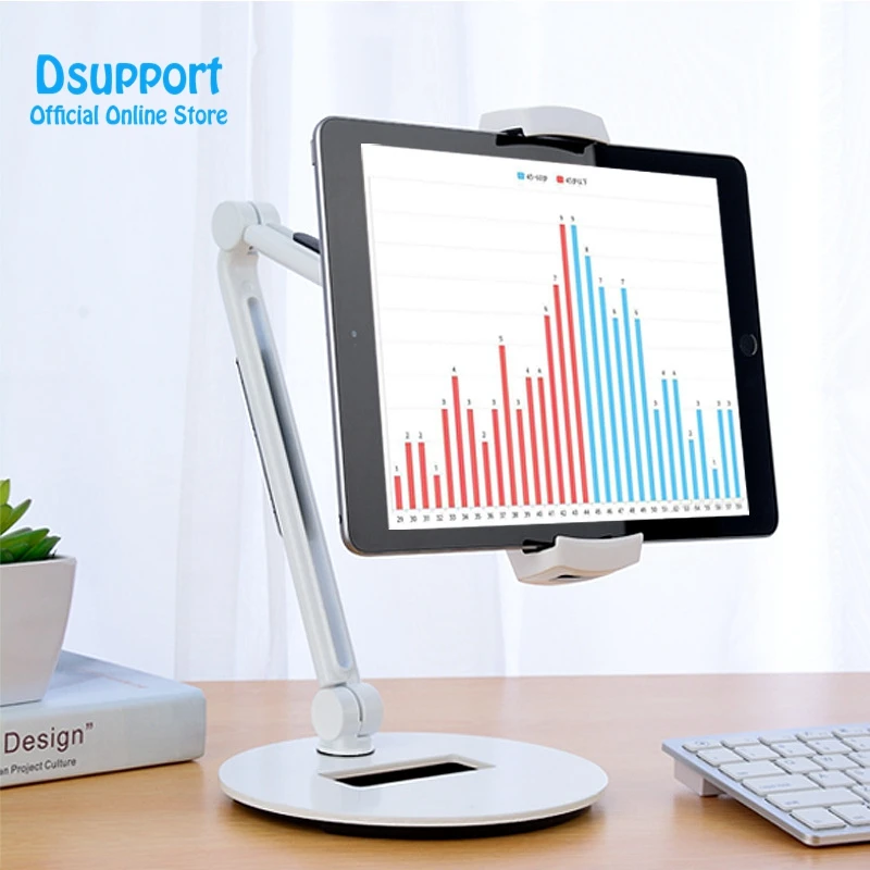 حامل سطح مكتب من سبائك الألومنيوم مقاس 4-12.9 بوصة ، قابل للتعديل مجانًا ، للهاتف/الكمبيوتر اللوحي ، لجهاز ipad pro ، iphone