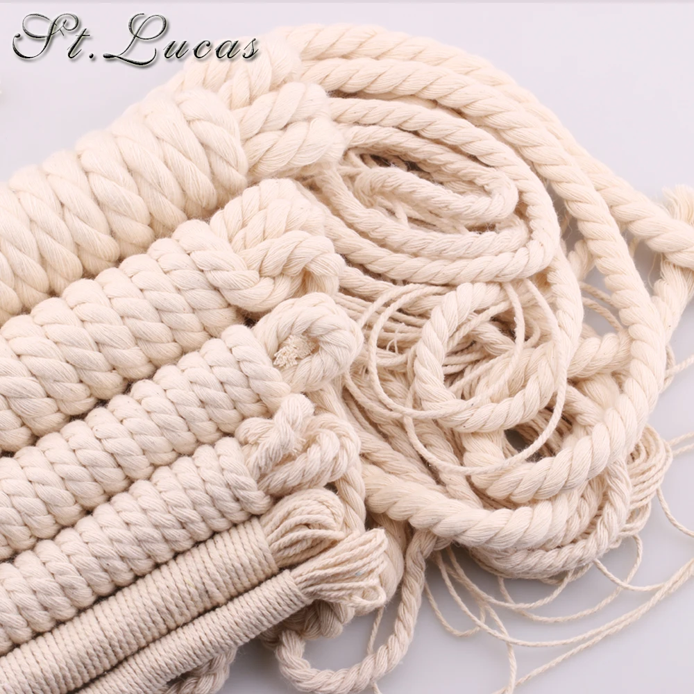 5yd/lot high strength natural color  round flat Rope 100% cotton Cords for home handmade garment accessories Craft Projects