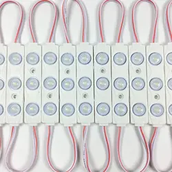 10pcs/lot ,NEW 2835 3LED injection led module 12V with lens Waterproof IP65 ,160 degree 1.5W white,LED sign,shop banner,brighter