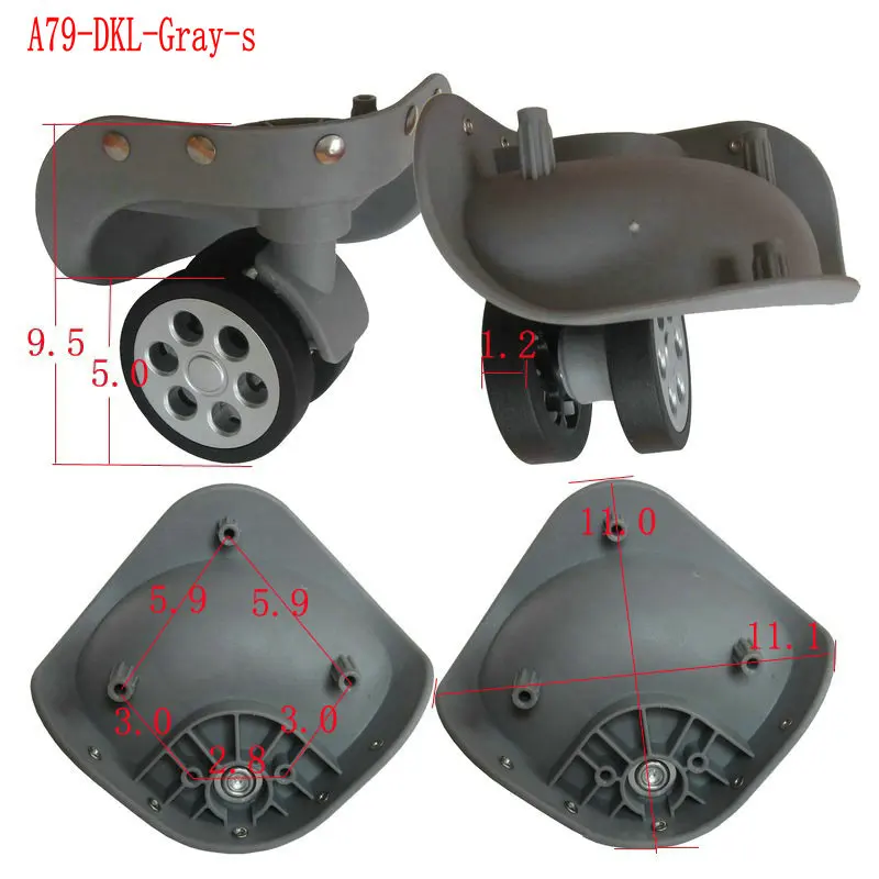A79-DKL Replacement Luggage Wheel for Travel Suitcase Repair High Abrasive Resistance Fixing Base