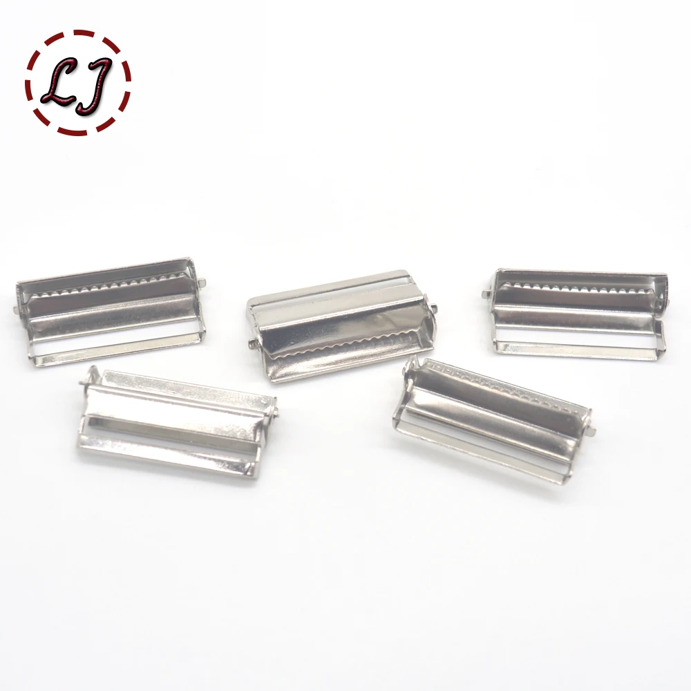 20pcs/lot silver metal Adjustable  Buckles button for cowboy rompers Braces skirt garment sewing accessories DIY scrapbook