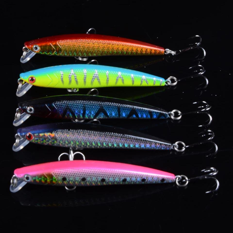 

New Arrived 9cm/8g Minnow Fishing Lure Wobbler with 6# Hooks Floating Hard Bait Fishing Tackle Pesca Carp Crankbait 3D Eyes