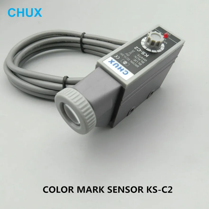 CHUX Color Mark Code Sensors KS-C2 For Print Packing Machine Auto Detection Single Light Source Photoelectric Eyes Mark Switch