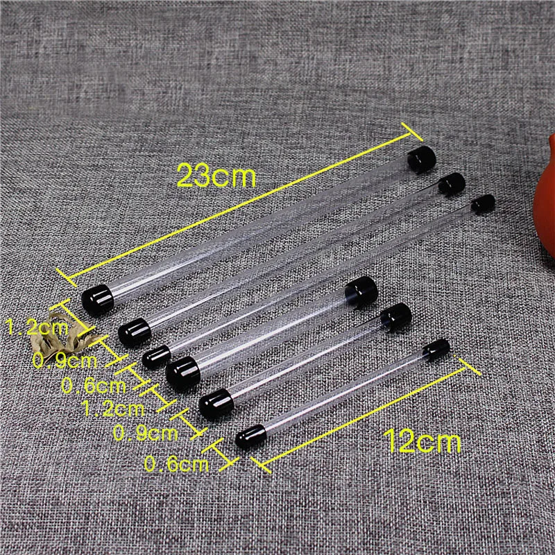 100pcs Acrylic Clear Incense Tube  1.5g 2g 3g 4g 10g Incense Sticks Barrel Storage Box Package Gift Boxes ZA5365