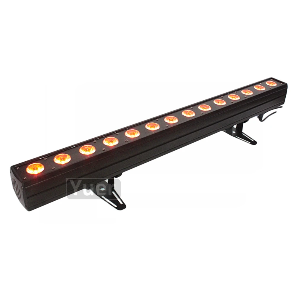 2 pçs/lote 14x12w RGBW-UV 6in1 led luz de lavagem da parede dmx512 arruela luz inundação dj bar festa mostrar música luz do palco lâmpada decorativa