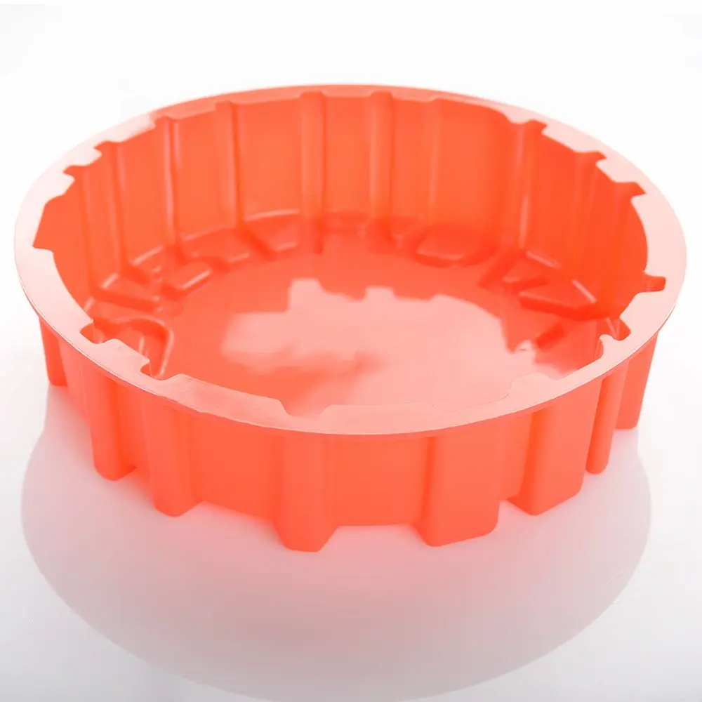 Silicone cake Mold big round shape cake molds Happy birthday letter mould for cakes baking tools cake pan Microwave Oven