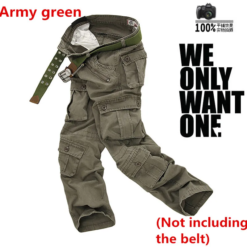 

Spring Autumn Men Hiking Multi Pocket Baggy Loose Overalls Straight Long Trousers Camping Hiking Pants