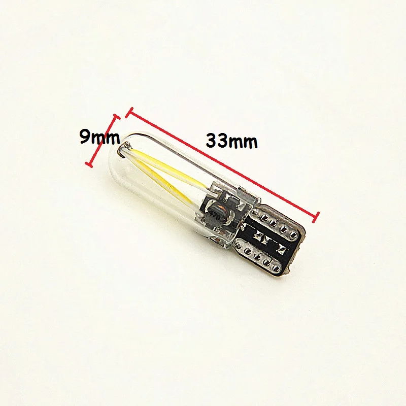 2pcs T10 194 168 W5W COB LED Long Lifespan Low Consumption High Power CANBUS Silica Bright Glass License Light Bulbs 12V