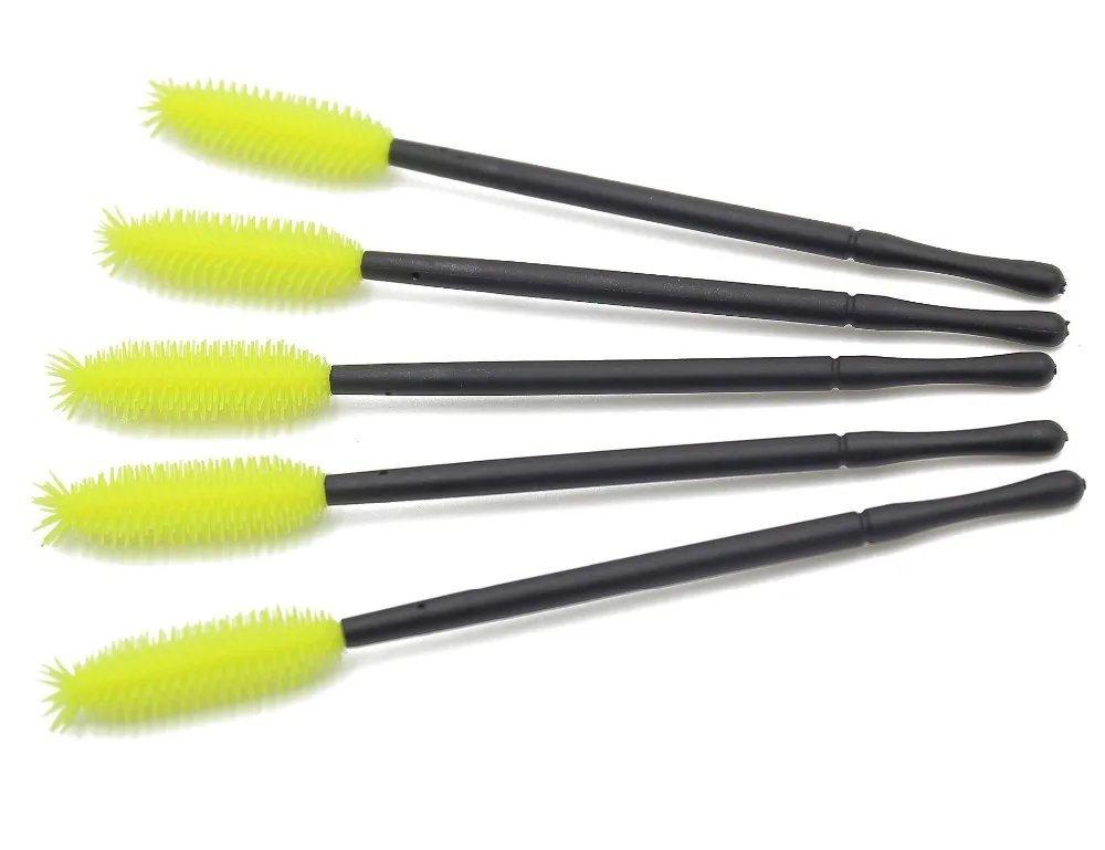 200 cái/lốc Miễn Phí vận chuyển 10 cm Dùng Một Lần Silicone Lông Mi Brush Tool Mỹ Phẩm Mascara Applicator Lông Mi Lược Trang Điểm Brushes