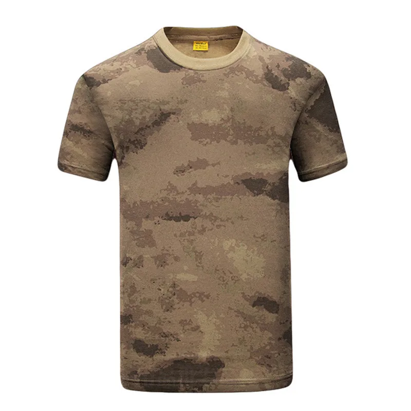 MEGE Summer Cotton T-shirt, Men Dry Camp Tees, Breathable Tactical Trainning T Shirt