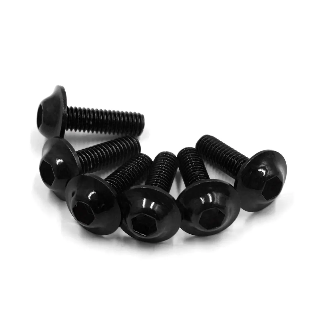 X Autohaux 6PCS 15PCS M6 x 20mm Hexagon License Plates Fairing Bolts Screws Black for Motorcycle, 6 Pack