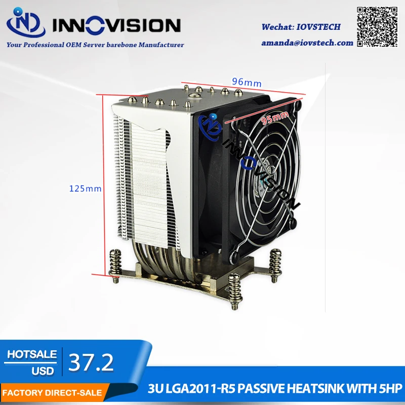 Imagem -02 - Radiador Cooler para Cpu de Computador Atacado de Fábrica Lga2011 3u 4u 5u 6u Dissipador de Calor de Servidor com Tubos de Calor