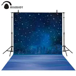 Allenjoy background for photo studio winter night starry sky forest painting photography backdrop photo shoot prop decor