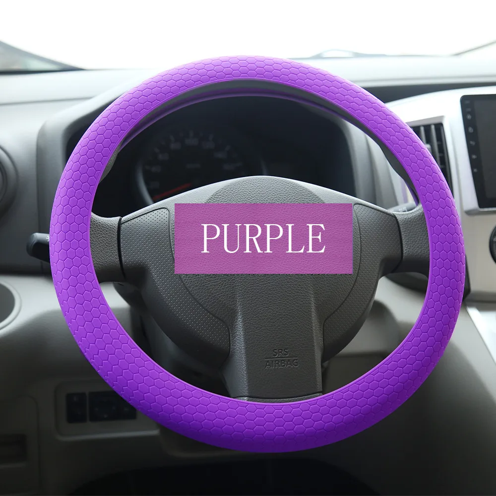 2019 Silicone Steering Wheel  Cover Shell Skidproof Odorless For Peugeot Mazda Toyota Lexus Honda KIA Hyundai