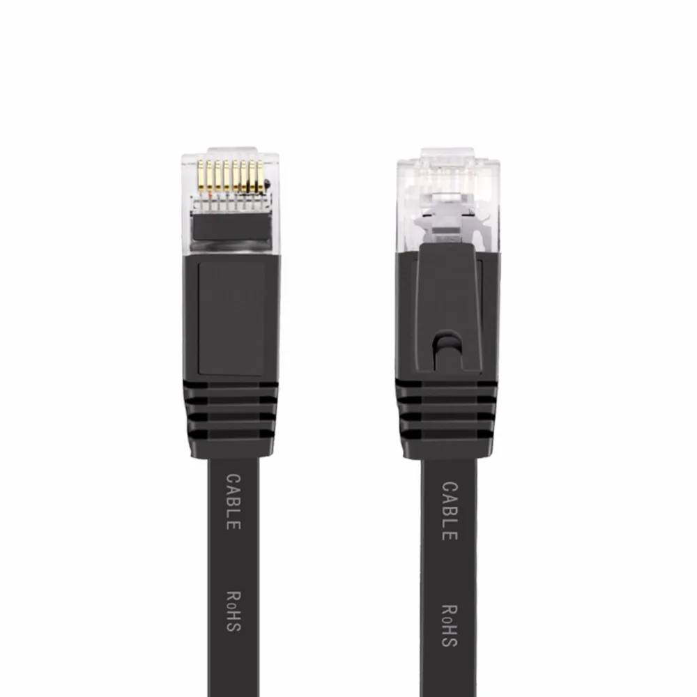 CNCOB Cat6 Gigabit Ethernet Cable - Flat Internet Network Jumper - Home High Speed Cable - rj45 Computer Broadband Connector