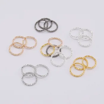 50-100pcs 8-20mm Round Jump Rings Twisted Open Split Rings jump rings Connector For Jewelry Makings Findings Supplies DIY