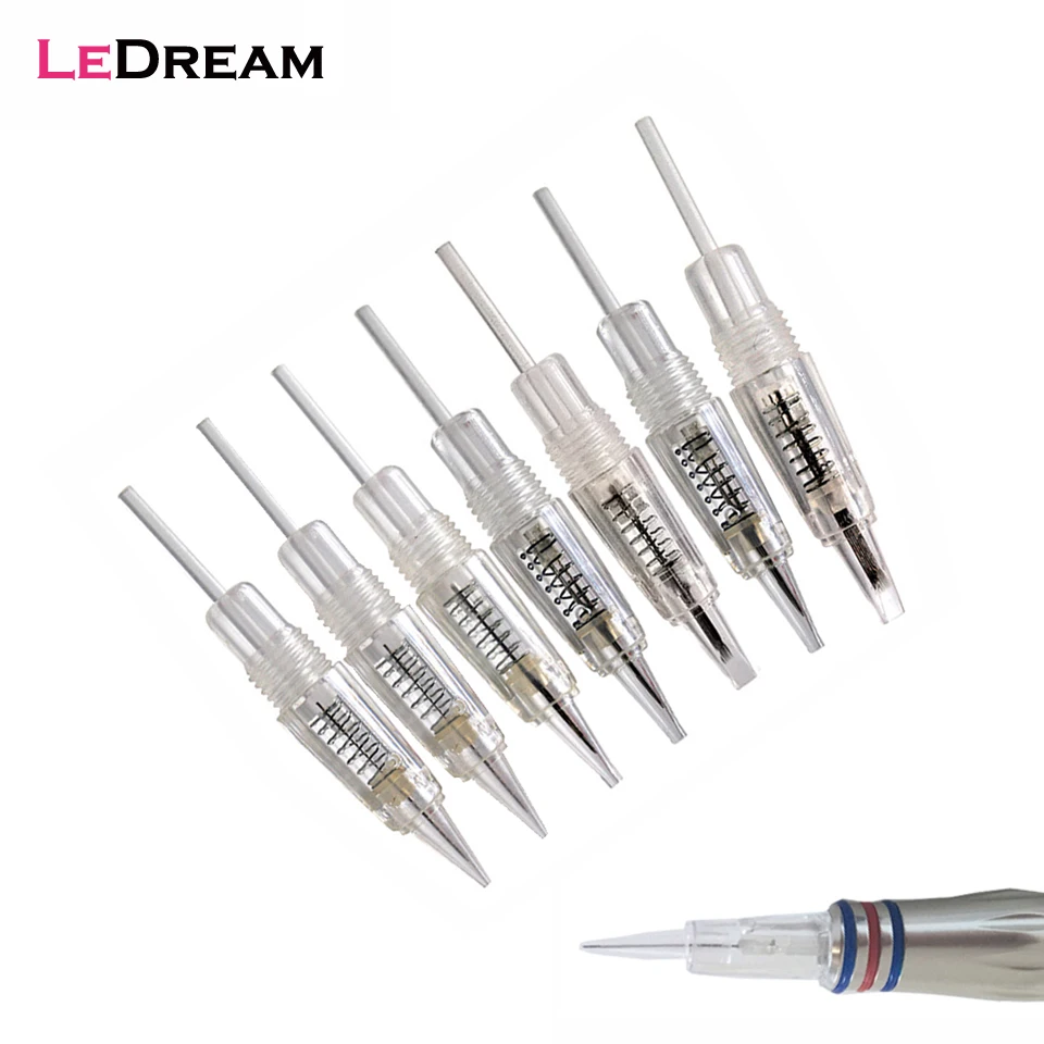 100pcs/Lot Disposable 8mm Screw Tattoo Needles Cartridges For Tatu Microneedling Permanent Lips Eyebrow Makeup Needles