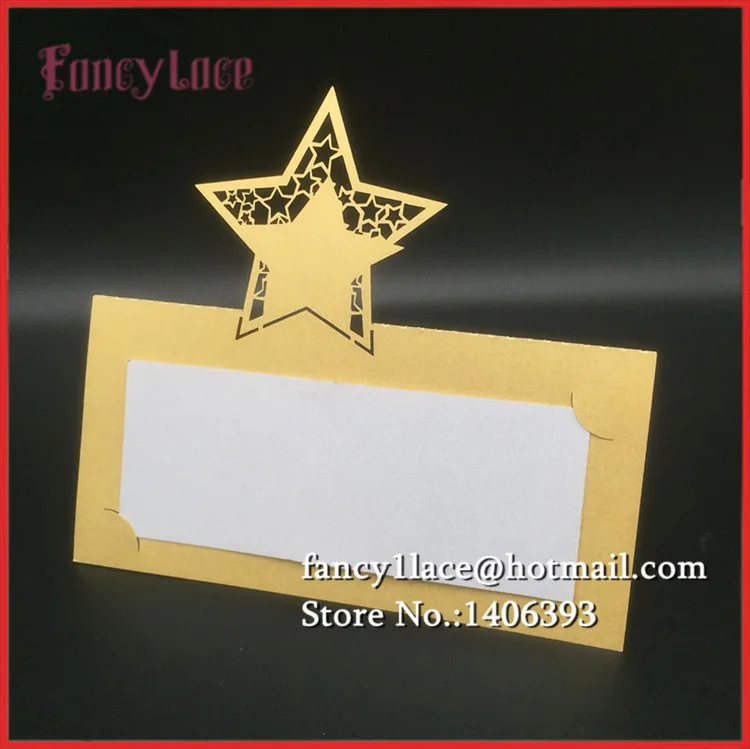 

50Pcs Star Name Place Cards Kids Birthday Party Table Centerpieces Decoration Baby Shower Party Craft Festive Events Supplies