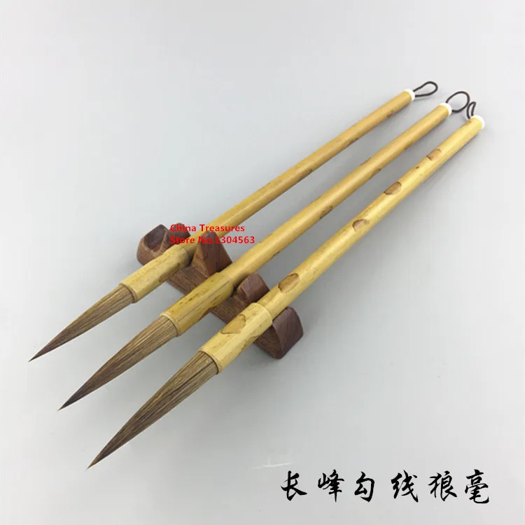 3pcs/lot,Chinese Painting Liner Brush Calligraphy Xing Cao Writing Brush Weasel Hair