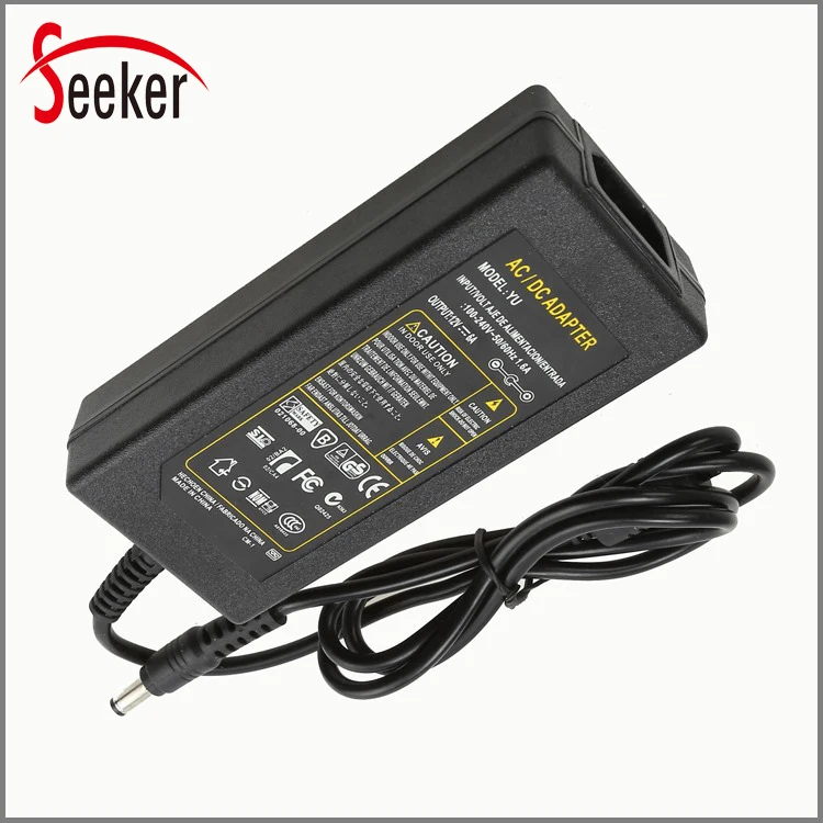 New Seeker AC100V-240V DC 12V5A 60Watt Desktop Power Adapter 5.5*2.1MM 1.2M Line Power Supply for CCTV DVR/Cameras LED strips