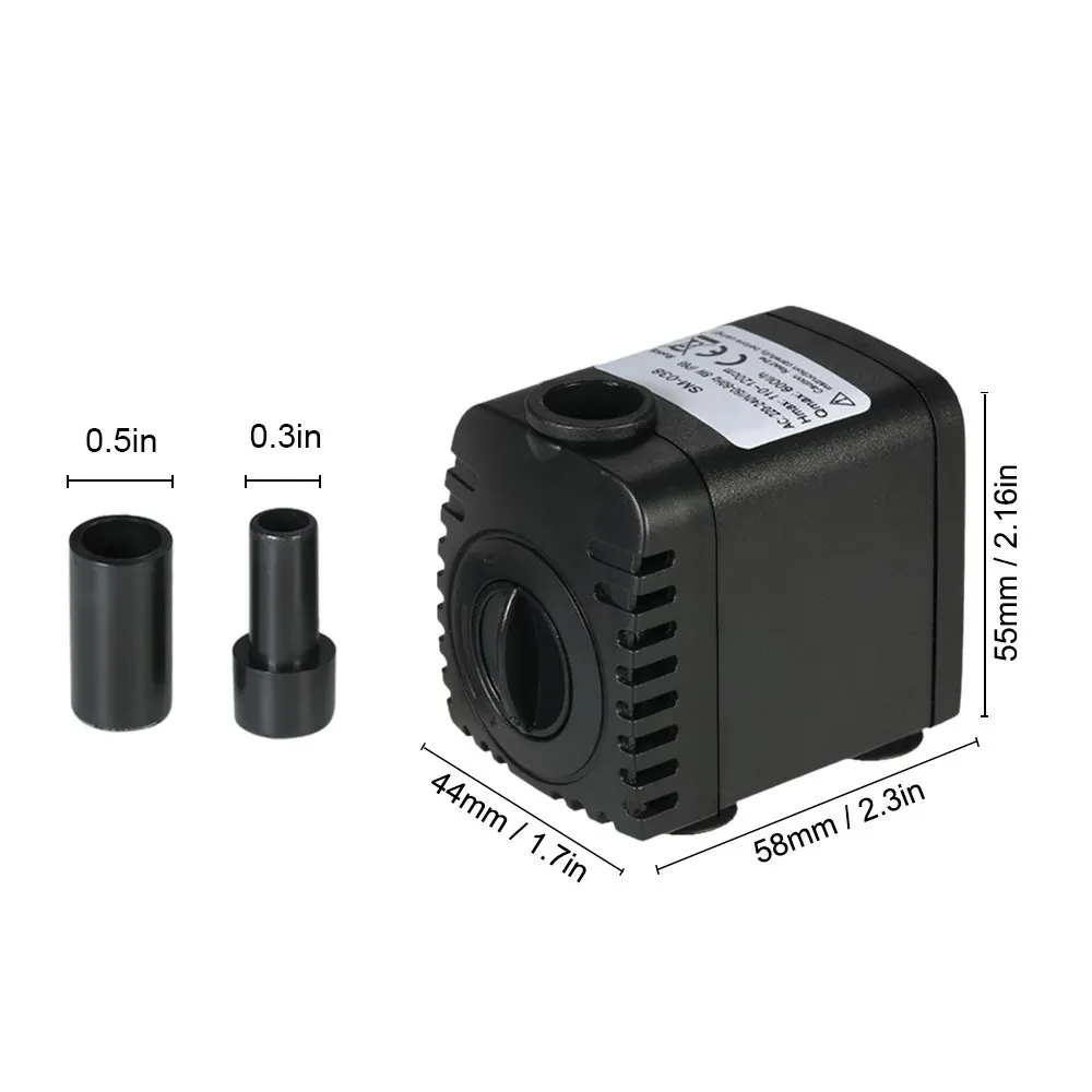 600L/H 8W Water Pump Submersible Pump For Aquarium Fountain Pond Pump Fish Tank Garden Pond Pumps Fountain Mini Pomp 110-240V 4W