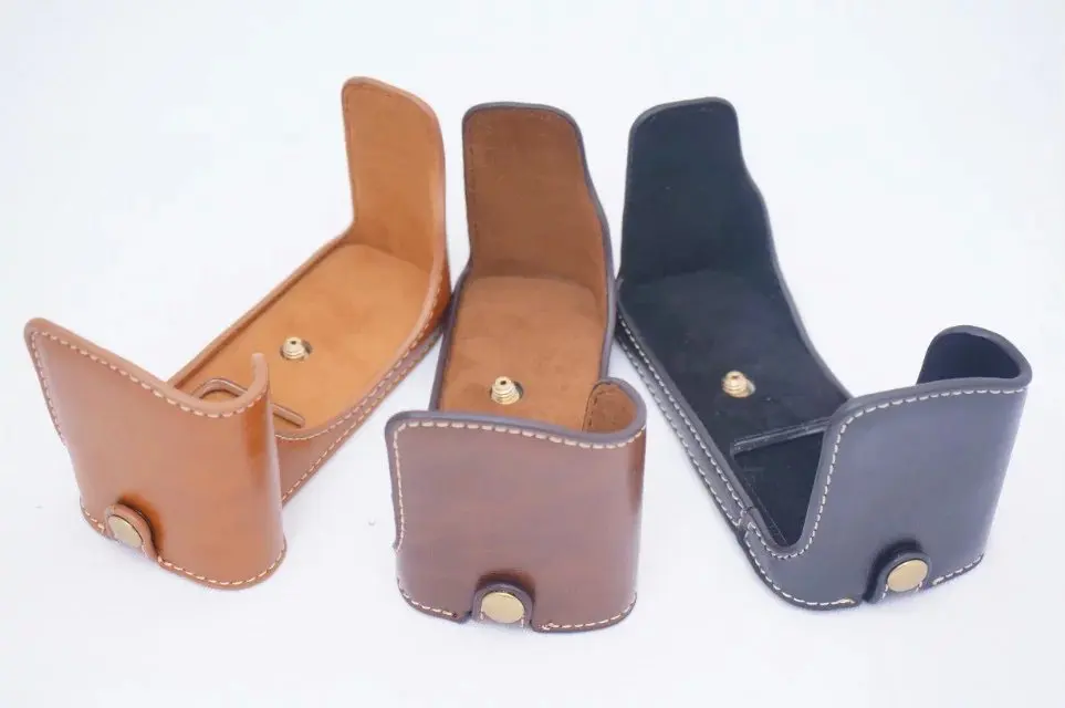 Bolsa para cámara, funda de medio cuerpo para canon 200D, cubierta inferior, Funda de cuero PU con apertura de batería