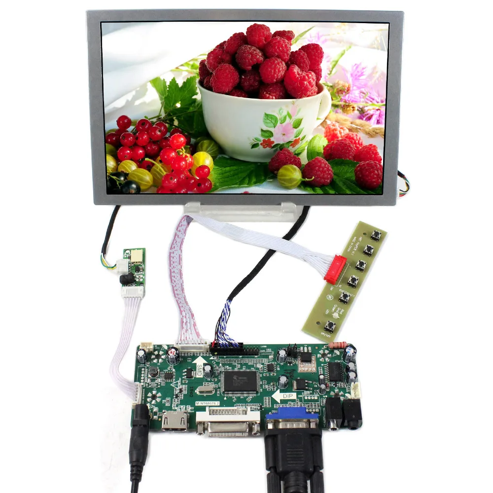 

HD MI DVI VGA Audio LCD Controller Board With 9" AA090ME01 800x480 LCD Screen