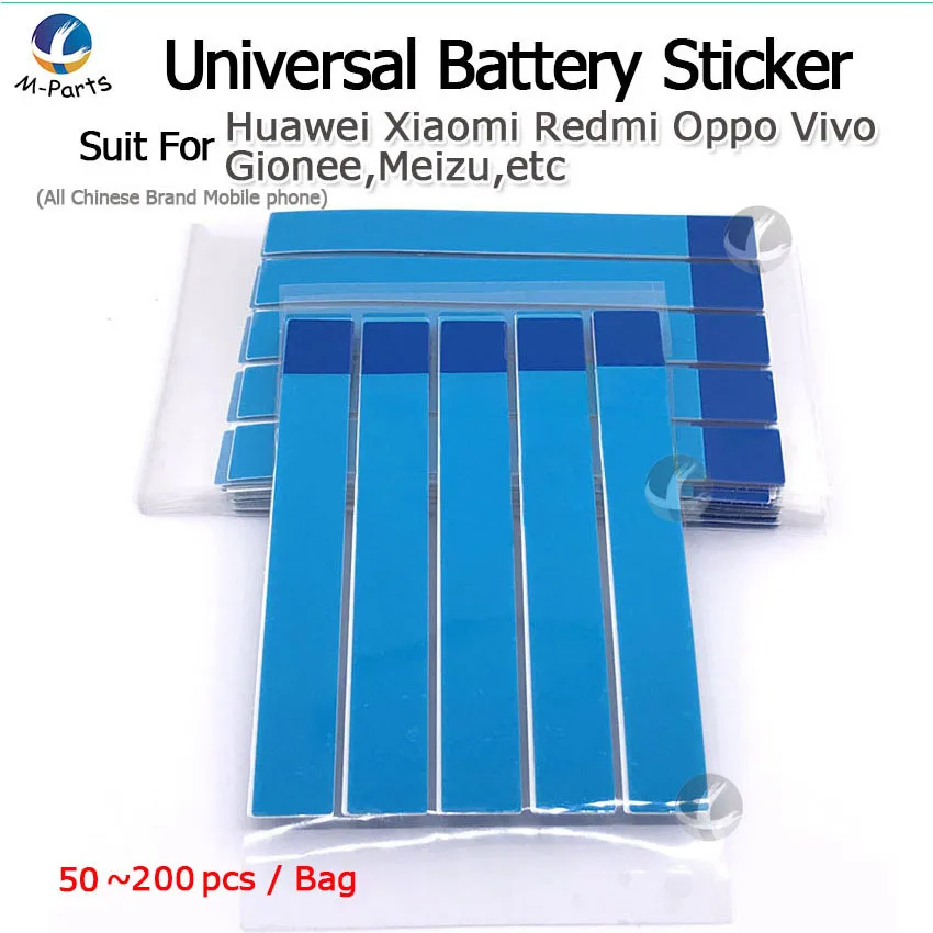 50~200pcs Universal Battery Adhesive Sticker For Huawei Xiaomi Oppo etc All Model Phone Can Be Cut Easy to Pull Double Side Glue