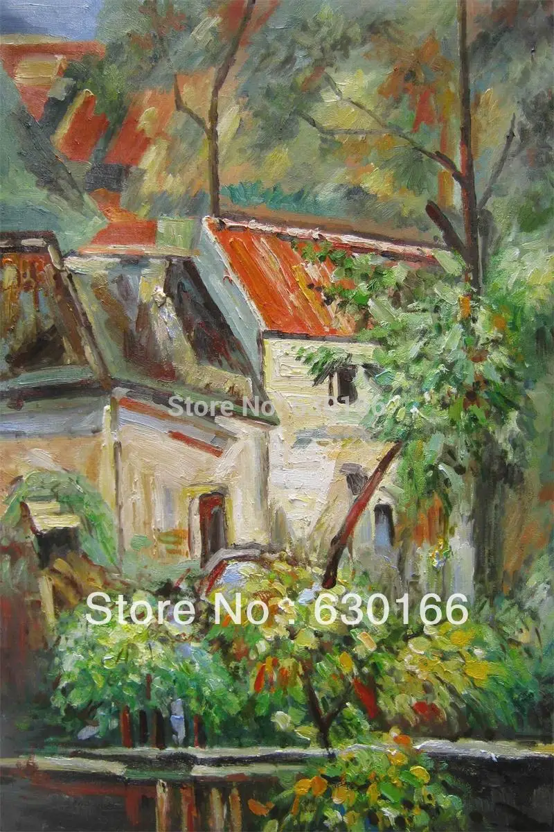 

Handpainted Oil Canvas Painting - House of Piere La Croix by Paul Cezanne Original Quality Paintings Vertical