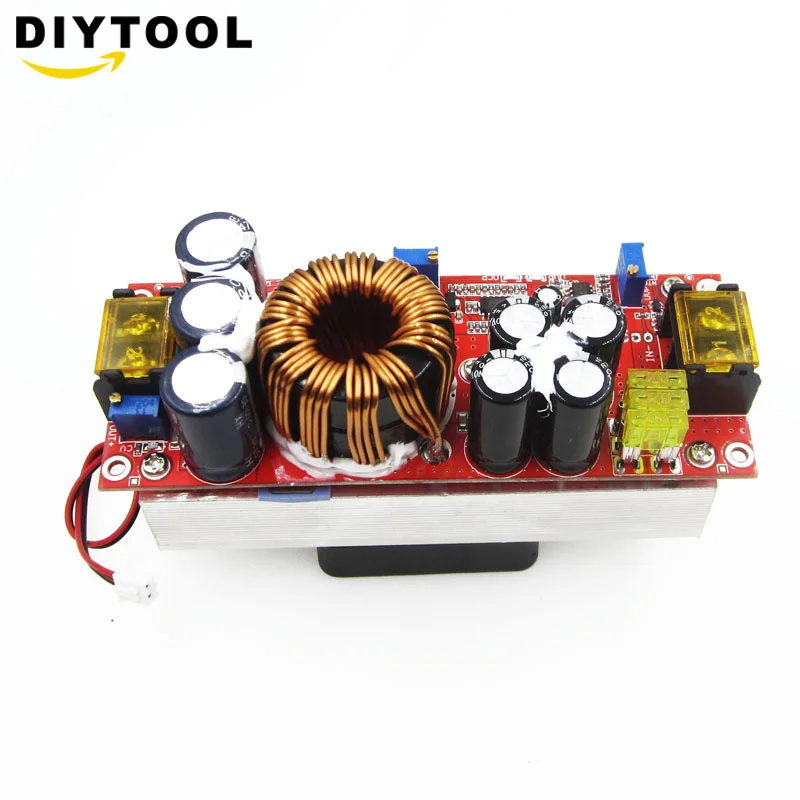 1800 ワット 40A cc cv昇圧コンバータDC-DCステップアップ電源調整可能なモジュールdc 10v-60vに 12v-90v diyキット電動ユニットモジュール