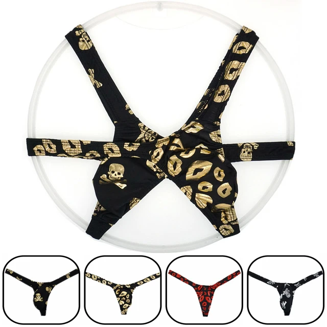 2019 quente baixo aumento roupa interior sexy dos homens lábios imprimir pequeno tanga e s string calcinha galo bolsa jockstrap gay roupa interior masculina