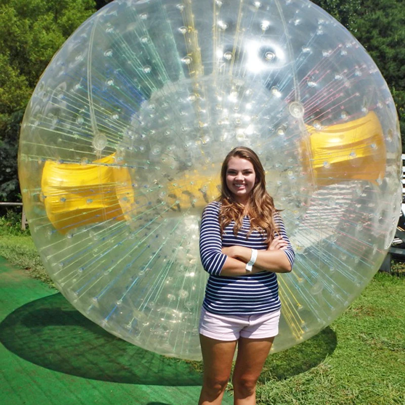 Palla gigante per criceti umani Sfera gonfiabile grande Zorb per corpo da 2,5 m per rotolare Palla Zorbing gonfiabile di alta qualità per esterni / Erba Bal